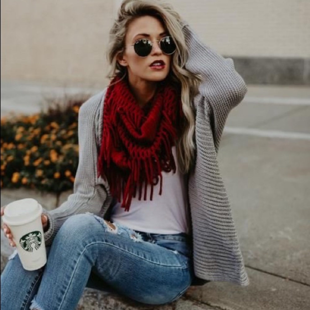 Fringe infinity scarf!